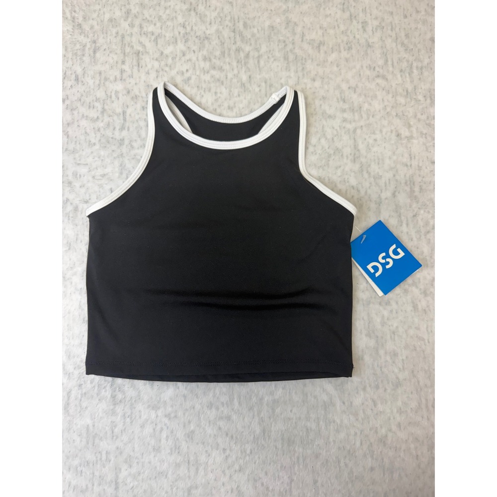 DSG Girls Small Momentum Shelf Bra‎ Tank-Bound Top Black White CKP11169CN